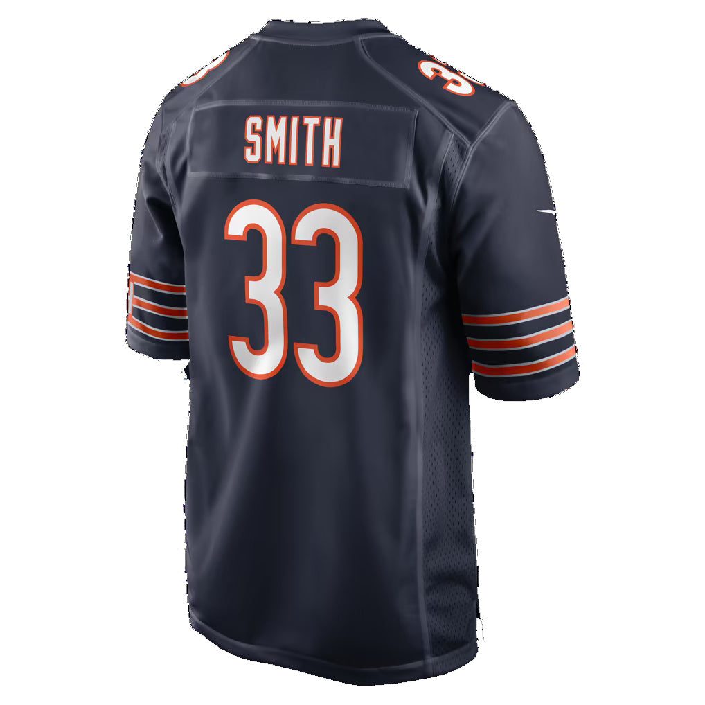 C.Bears #33 Keidron Smith Navy Team Game Football jersey Fedasgoge