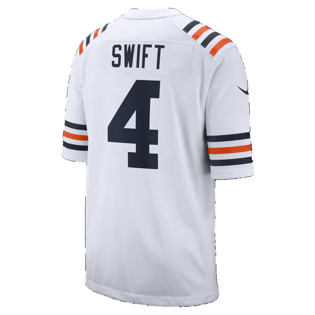 C.Bears #4 D'Andre Swift White Alternate Game Football jersey Fedasgoge