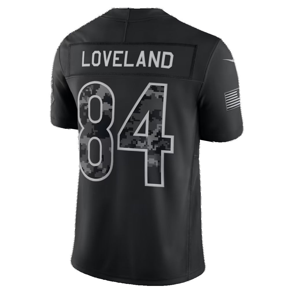 C.Bears #84 Colston Loveland Black 2026 Salute to Service Stitched Limited Football jersey Fedasgoge