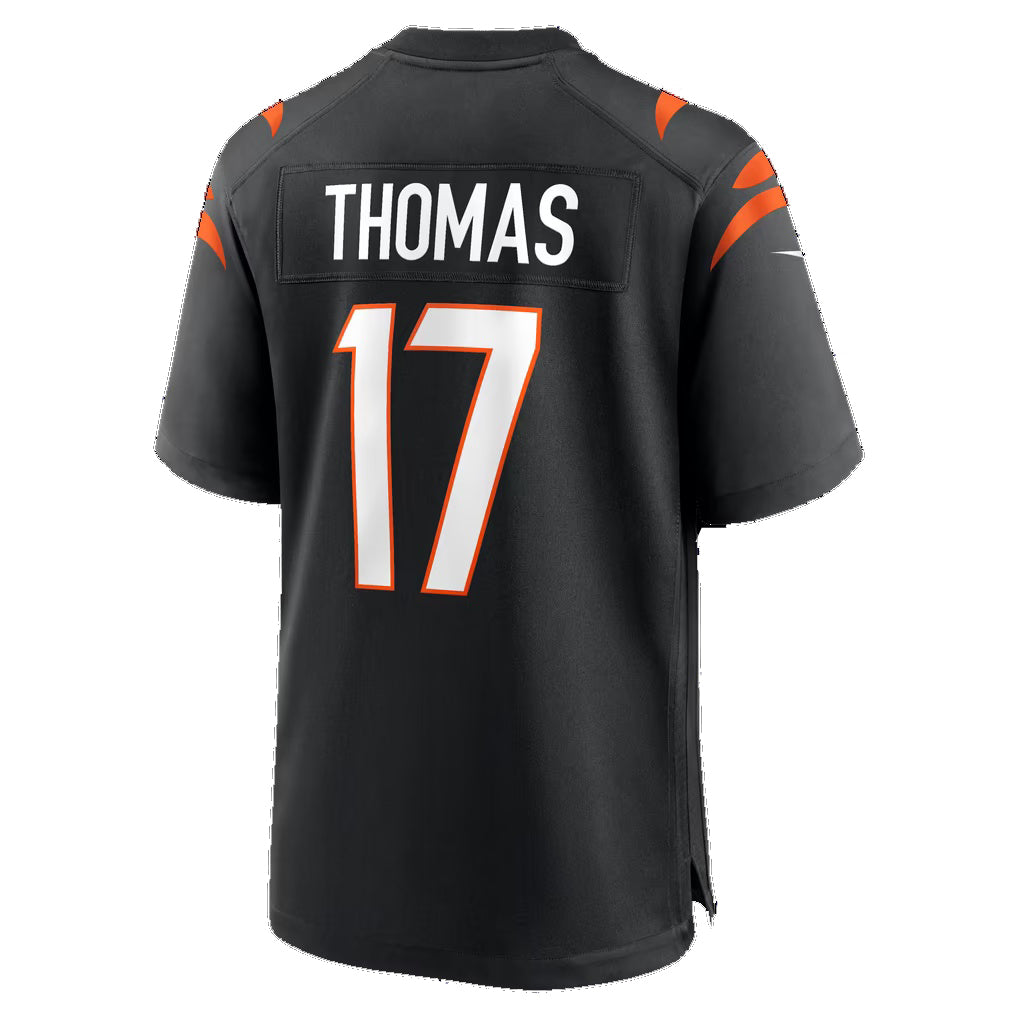 C.Bengals #17 Noah Thomas Black Team Game Football jersey Fedasgoge
