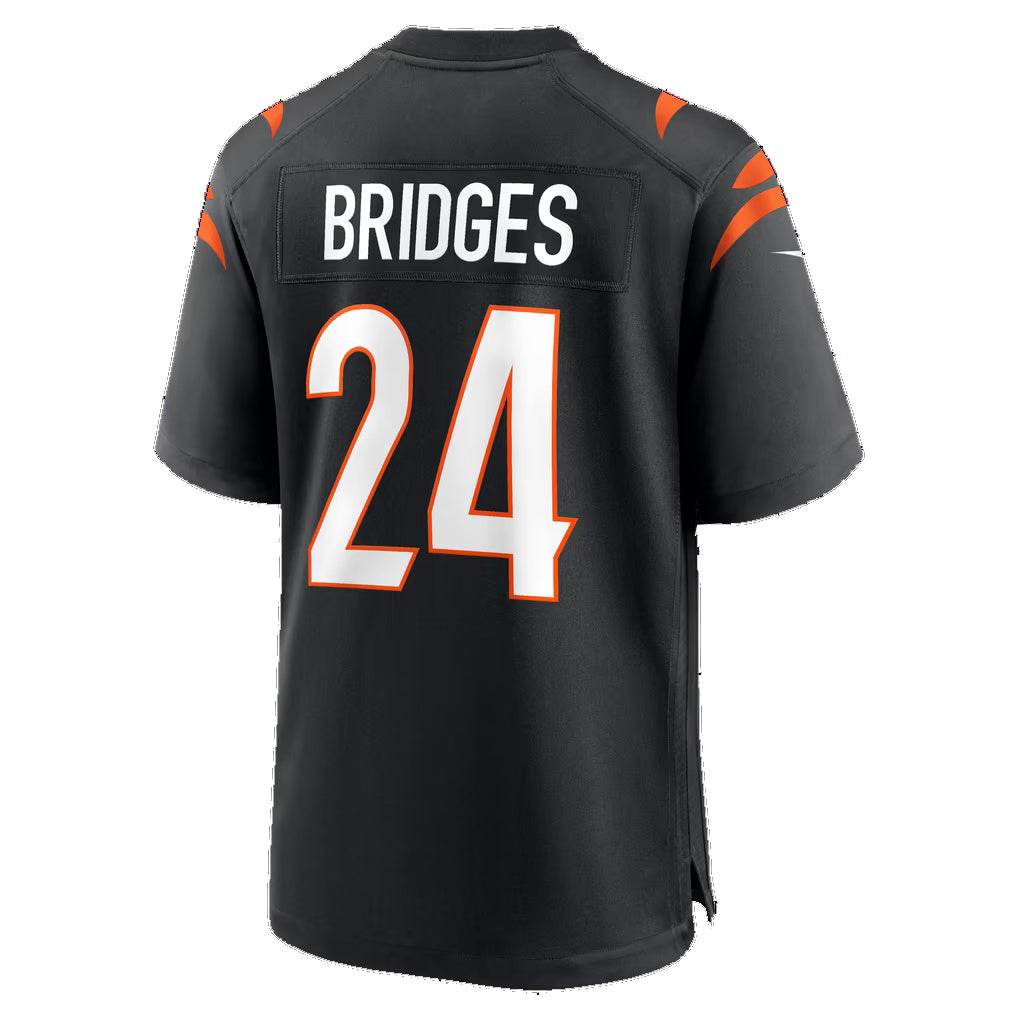 C.Bengals #24 Trikweze Bridges Black Team Game Football jersey Fedasgoge