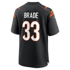 C.Bengals #33 Beau Brade Black Team Game Jersey Fedasgoge