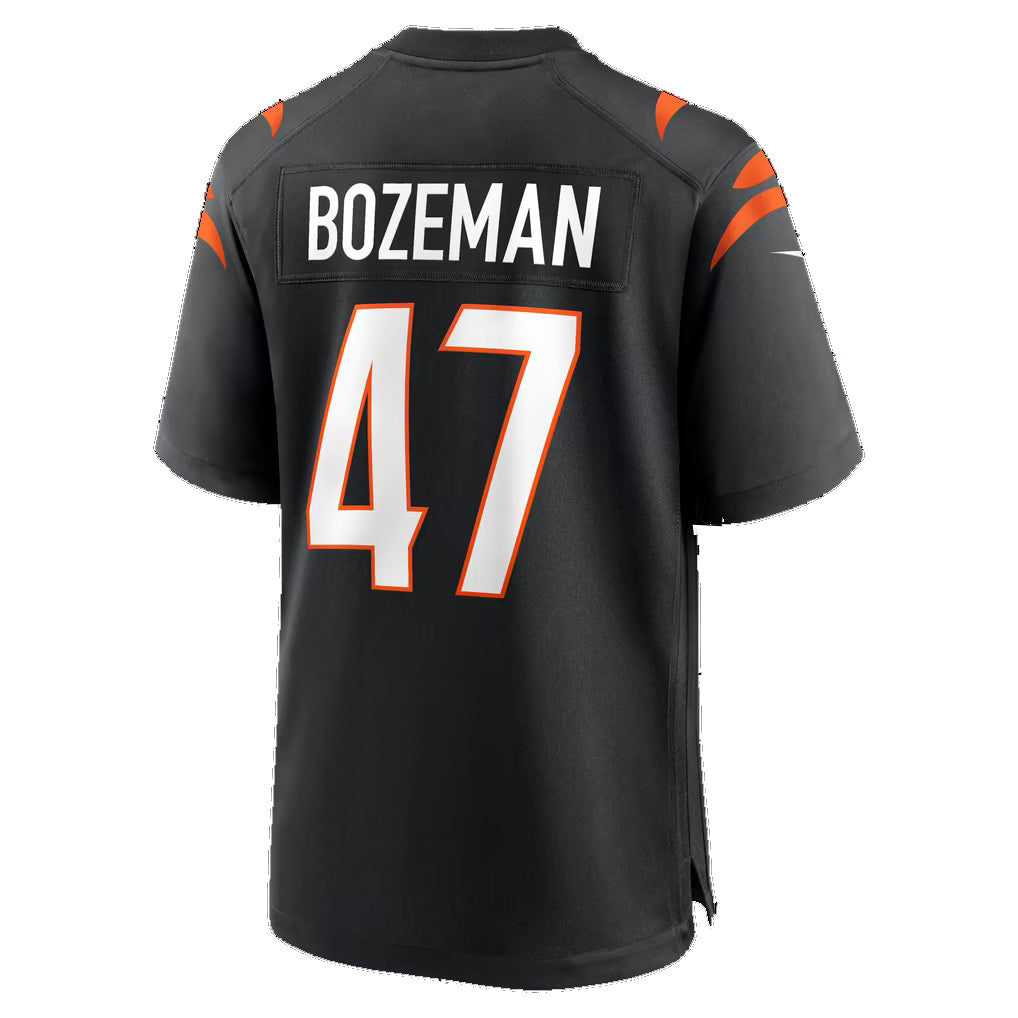 C.Bengals #47 Swayze Bozeman Black Team Game Football jersey Fedasgoge