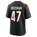 C.Bengals #47 Swayze Bozeman Black Team Game Football jersey Fedasgoge