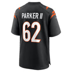 C.Bengals #62 Brian Parker II Black Team Game Football jersey Fedasgoge