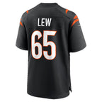 C.Bengals #65 Connor Lew Black Team Game Football jersey Fedasgoge