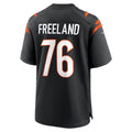C.Bengals #76 Blake Freeland Black Team Game Football jersey Fedasgoge