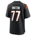C.Bengals #77 Myles Hinton Black Team Game Football jersey Fedasgoge