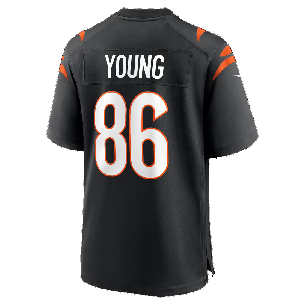 C.Bengals #86 Colbie Young Black Team Game Football jersey Fedasgoge