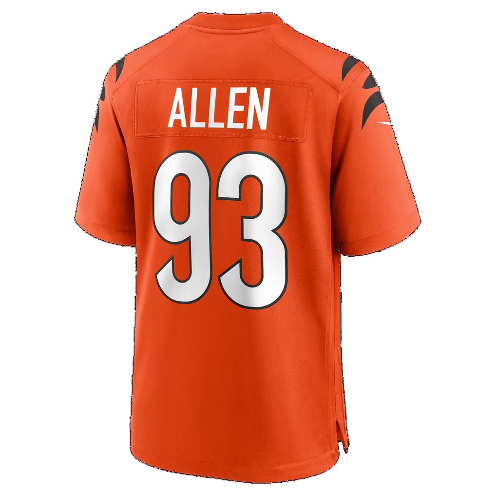 C.Bengals #93 Jonathan Allen Orange Alternate Game Football jersey Fedasgoge