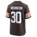 C.Browns #30 Zion Washington Brown Team Game Football jersey Fedasgoge