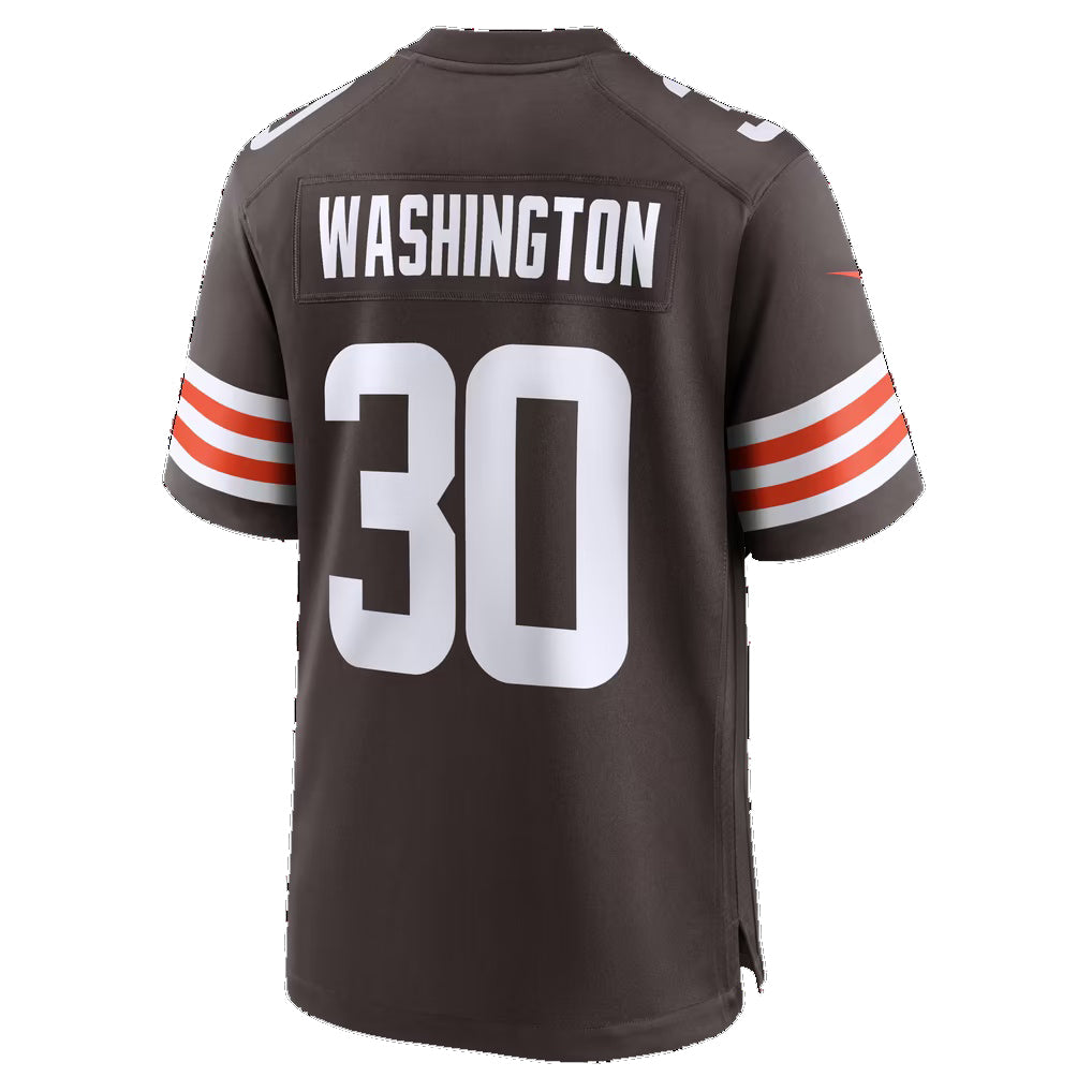 C.Browns #30 Zion Washington Brown Team Game Football jersey Fedasgoge