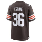 C.Browns #36 Audric Estime Brown Team Game  Jersey Fedasgoge