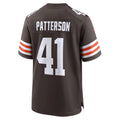 C.Browns #41 Jaret Patterson Brown Team Game  Jersey Fedasgoge