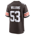 C.Browns #53 Chris Williams Brown Team Game Jersey Fedasgoge