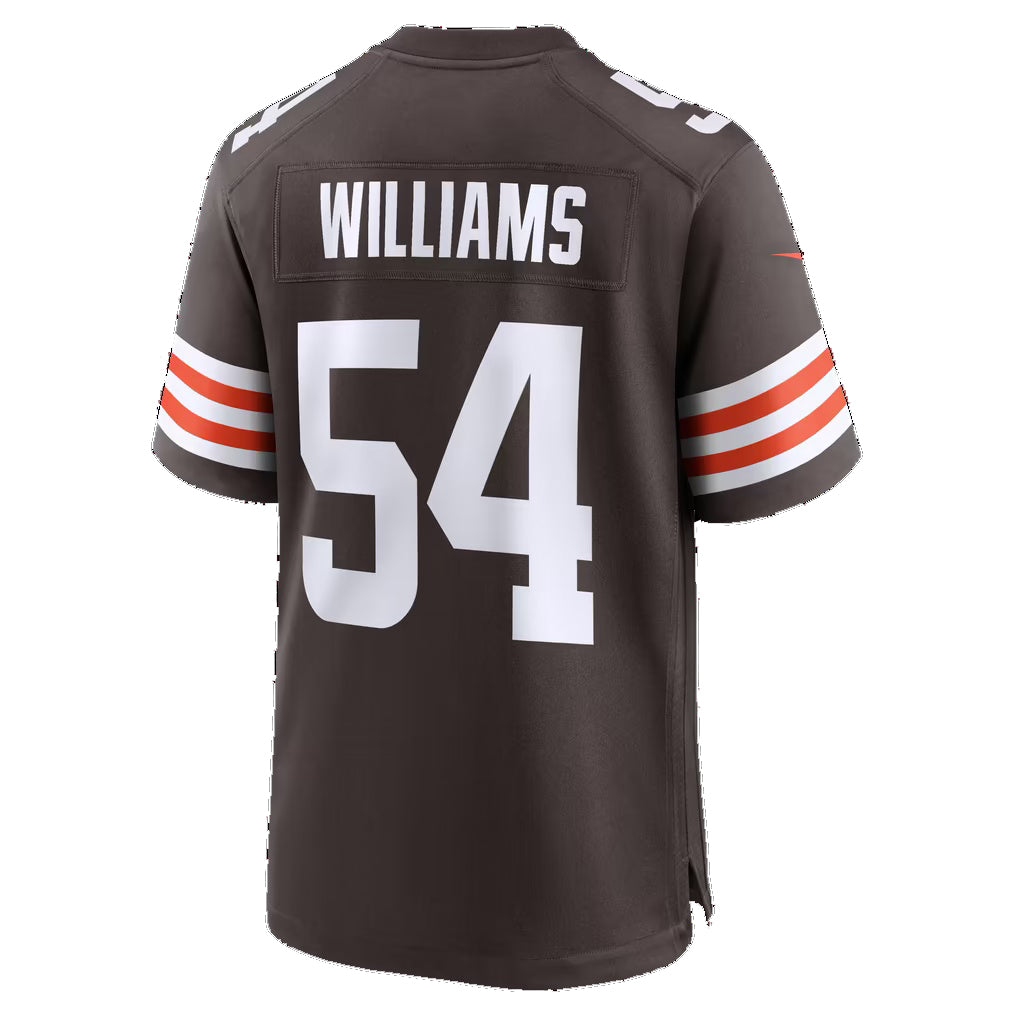 C.Browns #54 Sam Williams Brown Team Game Football jersey Fedasgoge