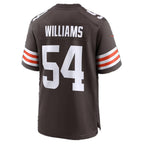 C.Browns #54 Sam Williams Brown Team Game Football jersey Fedasgoge