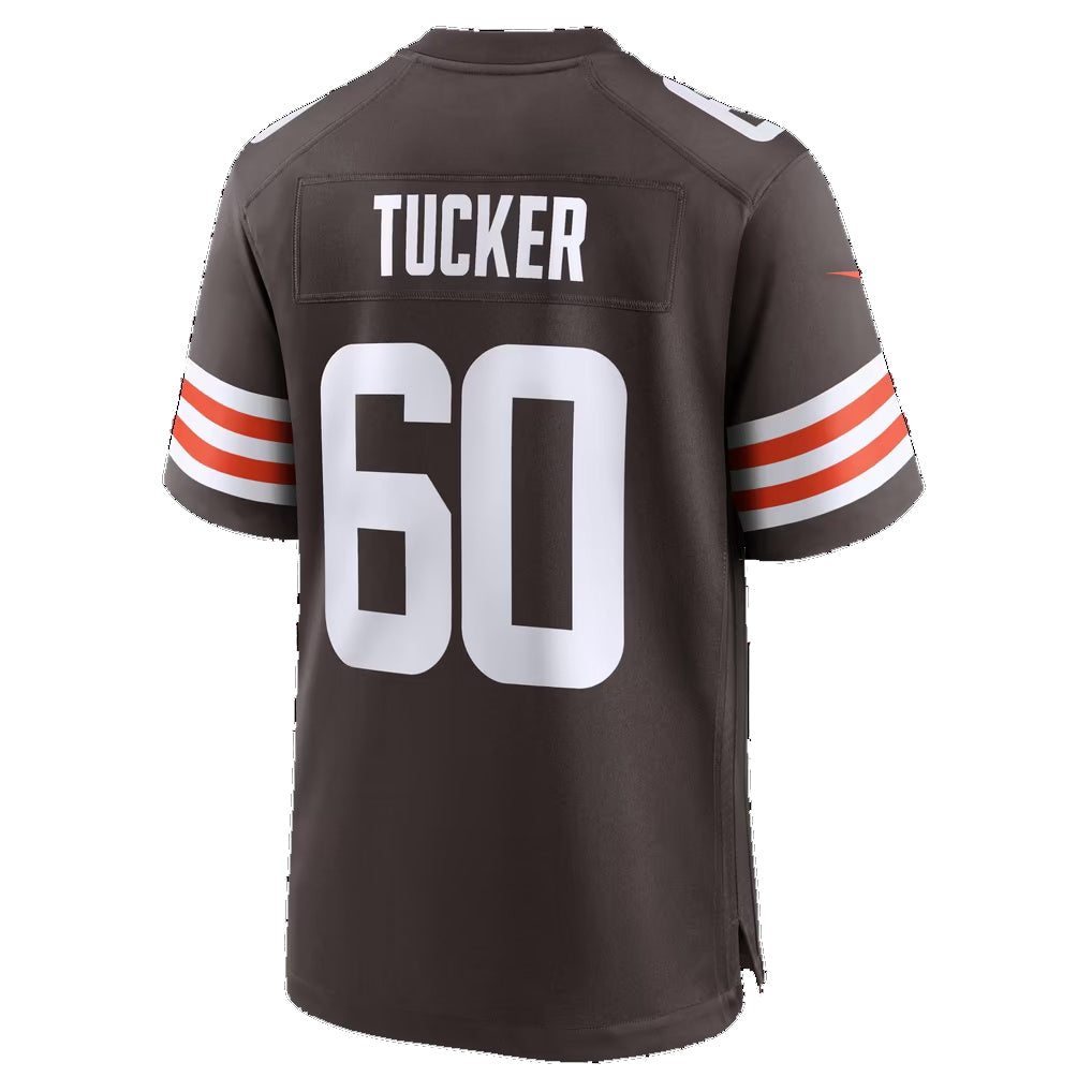 C.Browns #60 Nadame Tucker Brown Team Game Football jersey Fedasgoge