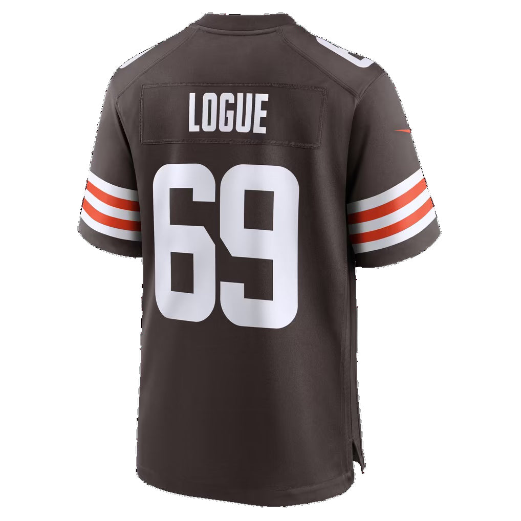 C.Browns #69 Zion Logue Brown Team Game Football jersey Fedasgoge