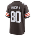 C.Browns #80 James Proche II Brown Team Game Jersey Fedasgoge