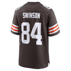 C.Browns #84 Messiah Swinson Brown Team Game Football jersey Fedasgoge