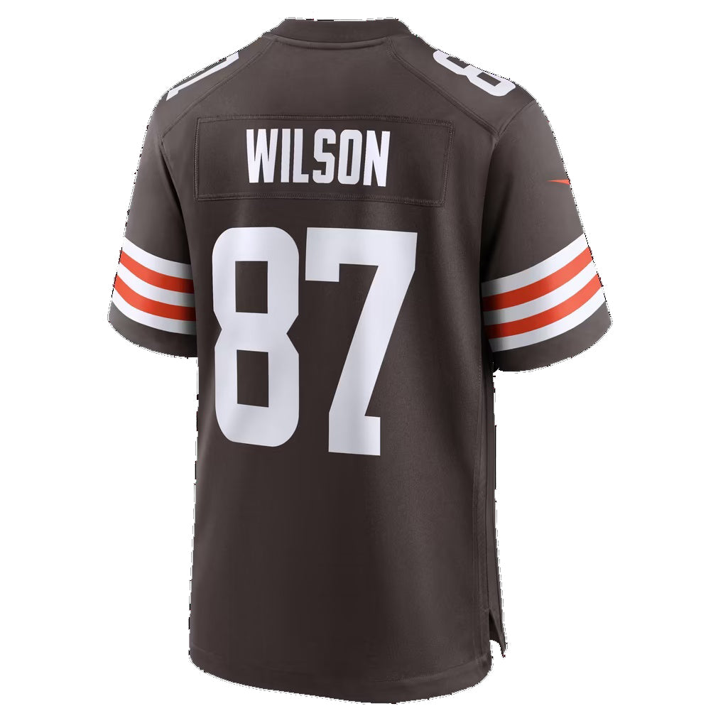 C.Browns #87 Kole Wilson Brown Team Game Football jersey Fedasgoge