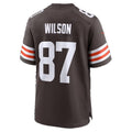 C.Browns #87 Kole Wilson Brown Team Game Football jersey Fedasgoge