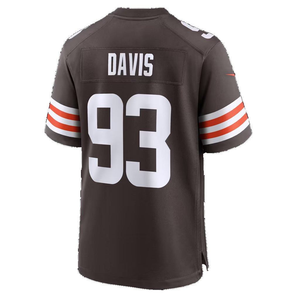 C.Browns #93 Kalia Davis Brown Team Game Football jersey Fedasgoge