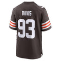 C.Browns #93 Kalia Davis Brown Team Game Football jersey Fedasgoge