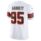 C.Browns #95 Myles Garrett White Alternate Vapor F.U.S.E. Stitched Limited Football jersey Fedasgoge