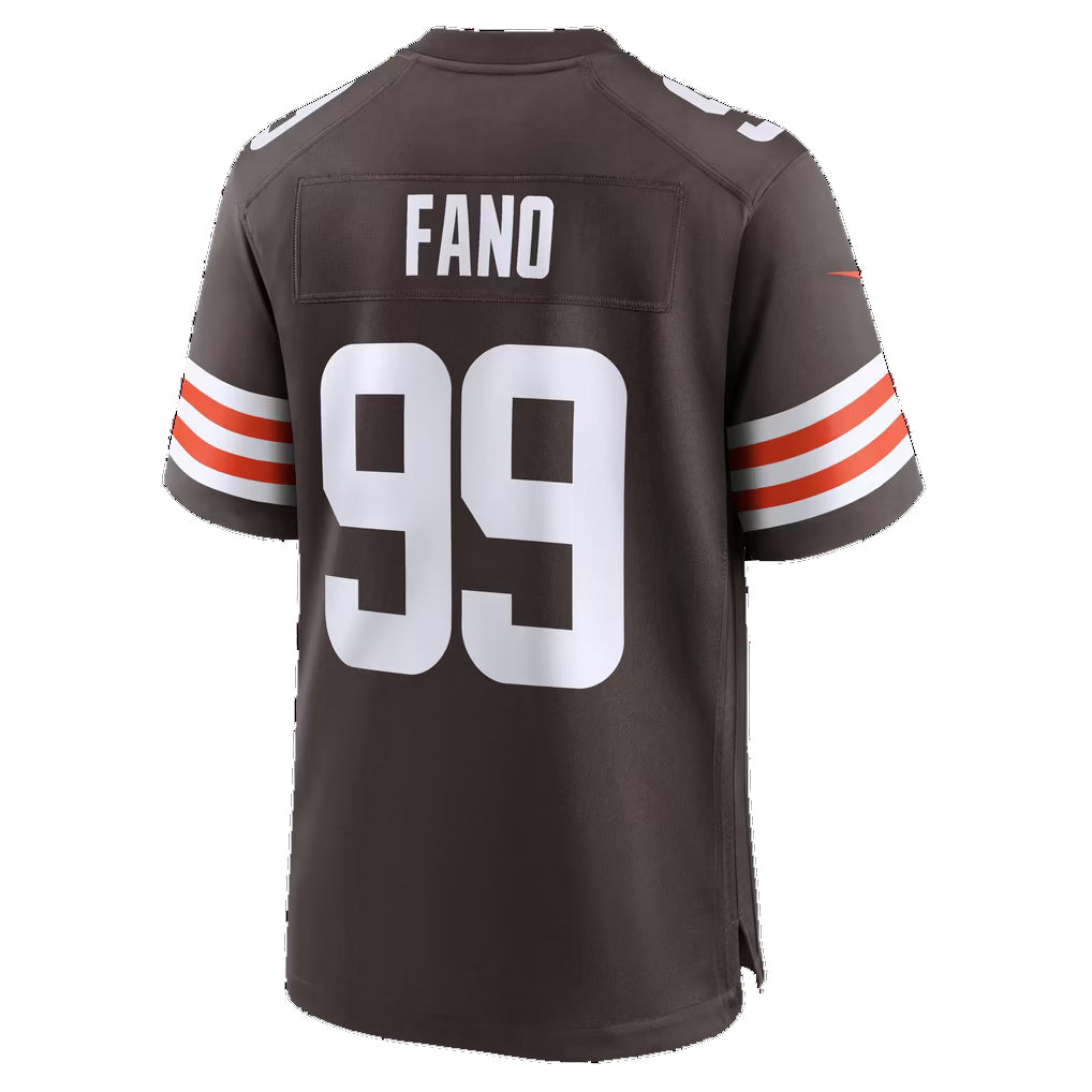 C.Browns #99 Logan Fano Brown Team Game Football jersey Fedasgoge