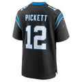 C.Panthers #12 Kenny Pickett Black Team Game Football jersey Fedasgoge