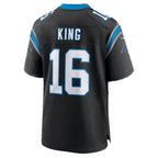 C.Panthers #16 Haynes King  Black Team Game Football jersey Fedasgoge
