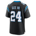 C.Panthers #24 Will Lee III Black Team Game Football jersey Fedasgoge
