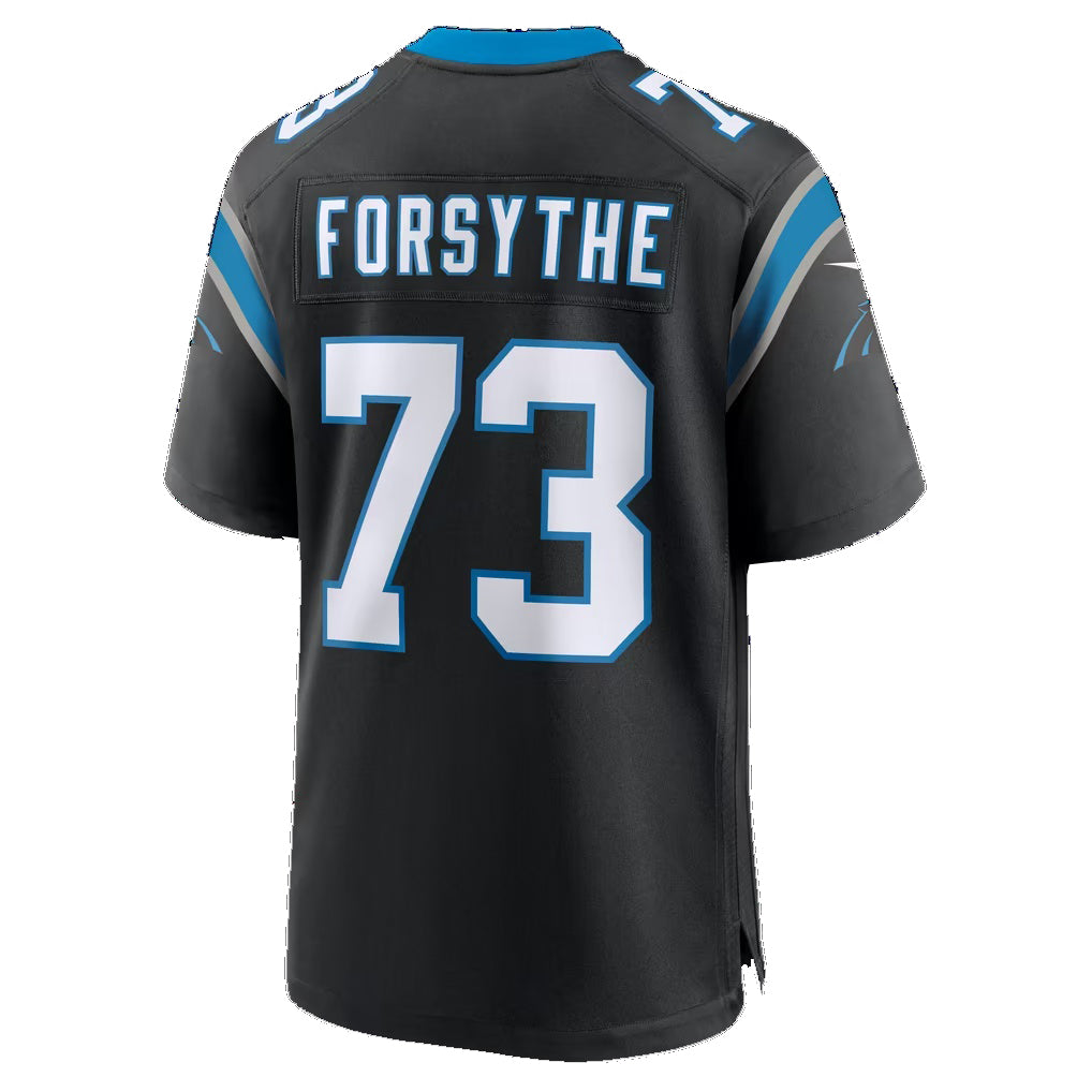 C.Panthers #73 Stone Forsythe Black Team Game Football jersey Fedasgoge
