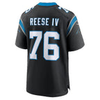 C.Panthers #76 Albert Reese IV Black Team Game Football jersey Fedasgoge