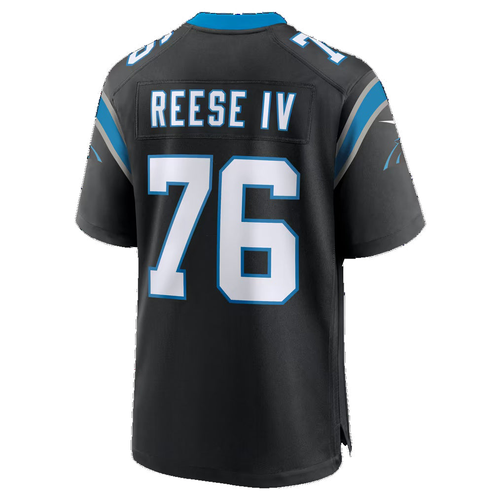 C.Panthers #76 Albert Reese IV Black Team Game Football jersey Fedasgoge