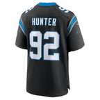 C.Panthers #92 Lee Hunter Black Team Game Football jersey Fedasgoge