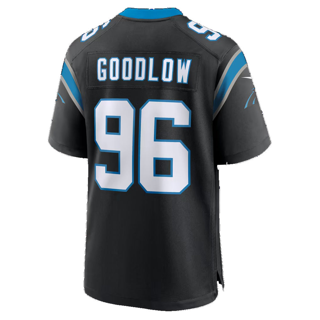 C.Panthers #96 Anthony Goodlow Black Team Game Football jersey Fedasgoge