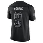 C.Panthers #9 Bryce Young Black 2026 Salute to Service Stitched Limited Football jersey Fedasgoge