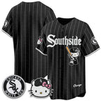 Chicago White Sox Pinstripe Black Fedasgoge Meow KT Vapor Stitched Jersey