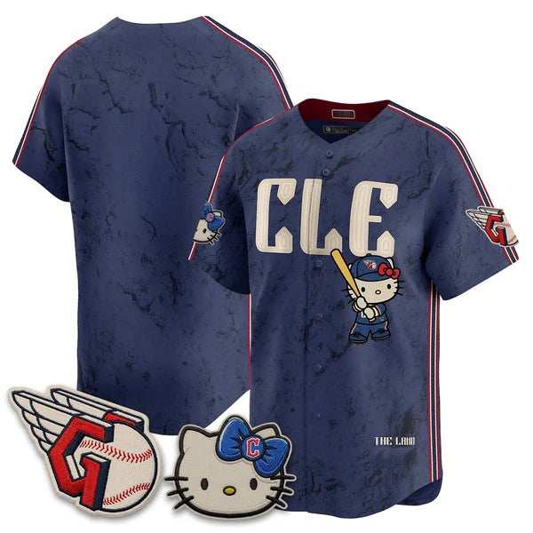 Cleveland Guardians Navy Fedasgoge Meow KT Vapor Stitched Jersey