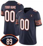 Custom C.Bears Active Player Navy 2026 With Mike Ditka 89 Patch F.U.S.E. Vapor Untouchable Limited Stitched Jersey Fedasgoge