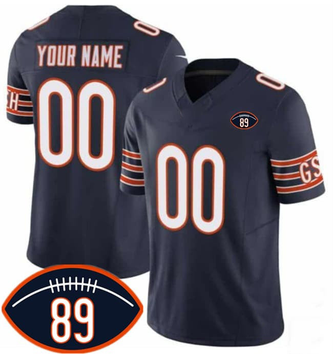 Custom C.Bears Active Player Navy 2026 With Mike Ditka 89 Patch F.U.S.E. Vapor Untouchable Limited Stitched Jersey Fedasgoge
