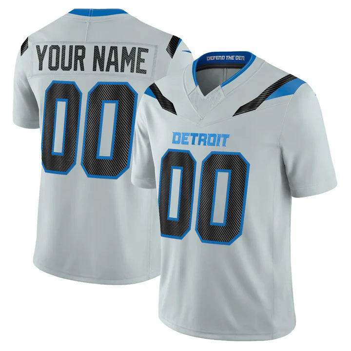 Custom D.Lions Silver 2026 Rivalries Vapor Limited Jersey - All Stitched Jersey Fedasgoge