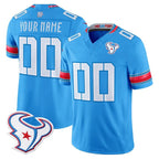 Custom H.Texans Rivalries Blue Jersey - All Stitched Jersey Fedasgoge