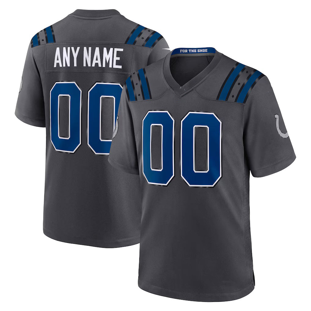 Custom IN.Colts Anthracite 2026 Rivalries Collection Game Jersey Fedasgoge