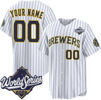 Custom Milwaukee Brewers ACTIVE PLAYER White 2026 World Series Cool Stitched Jersey Fedasgoge