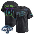 Custom Tampa Bay Rays ACTIVE PLAYER Charcoal 2026 AL East Champions Patch City Connect Limited Stitched Jersey Fedasgoge