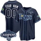 Custom Tampa Bay Rays ACTIVE PLAYER Navy 2026 AL East Champions Patch Limited Stitched Jersey Fedasgoge